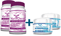 VariDerm (2 Bottles) + VariCream (2 Bottle)